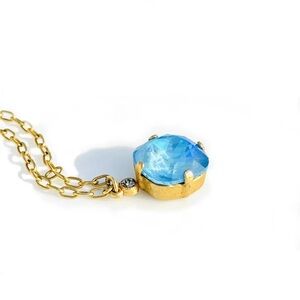 Gold & Azure Swarovski Crystal Necklace La Vie Parisienne Catherine Propesco